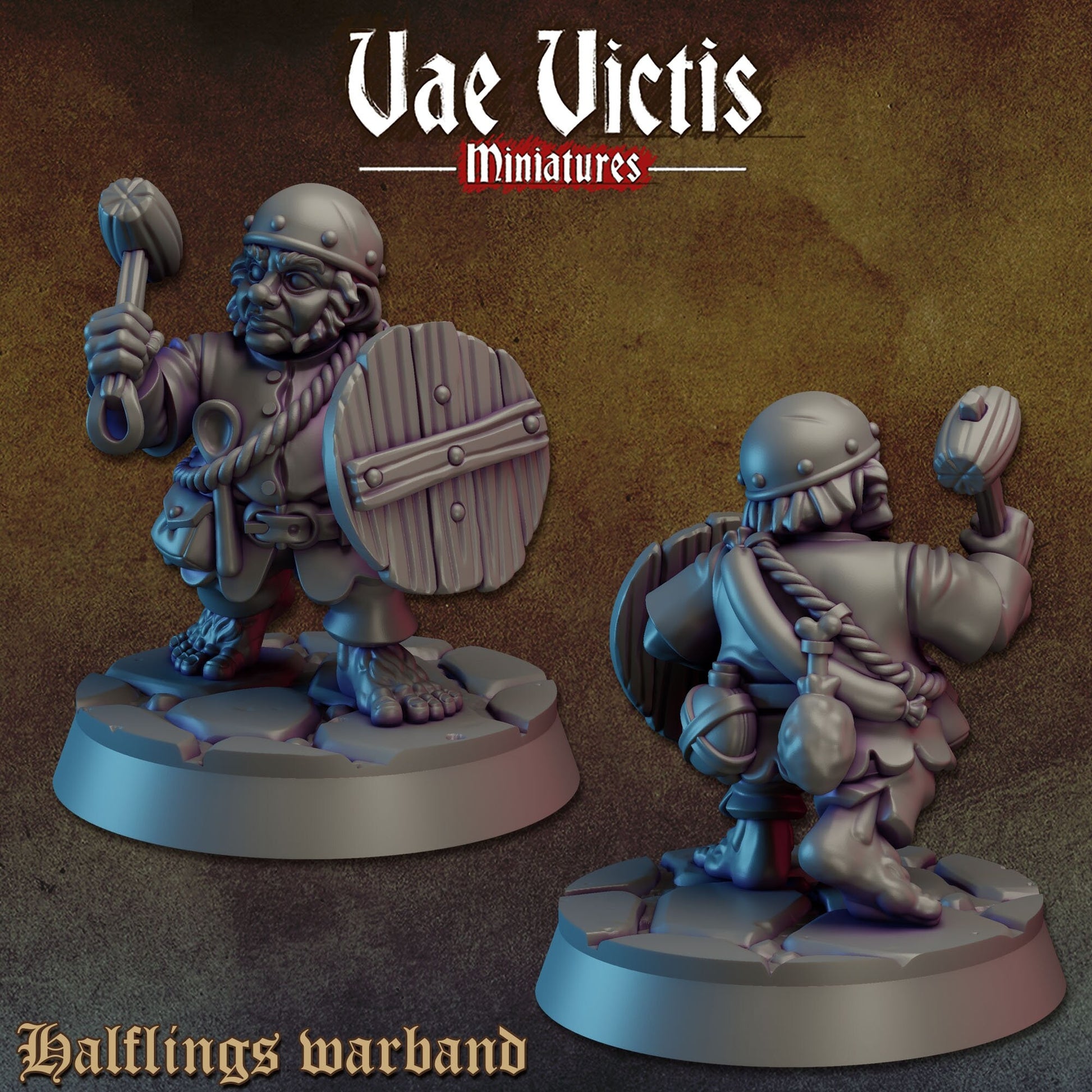 Halfling Warband Set | Vae Victis Miniatures | 32mm Scale Resin Printed Tabletop RPG Figures for Tabletop Roleplaying or Wargaming