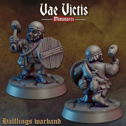 Halfling Warband Set | Vae Victis Miniatures | 32mm Scale Resin Printed Tabletop RPG Figures for Tabletop Roleplaying or Wargaming
