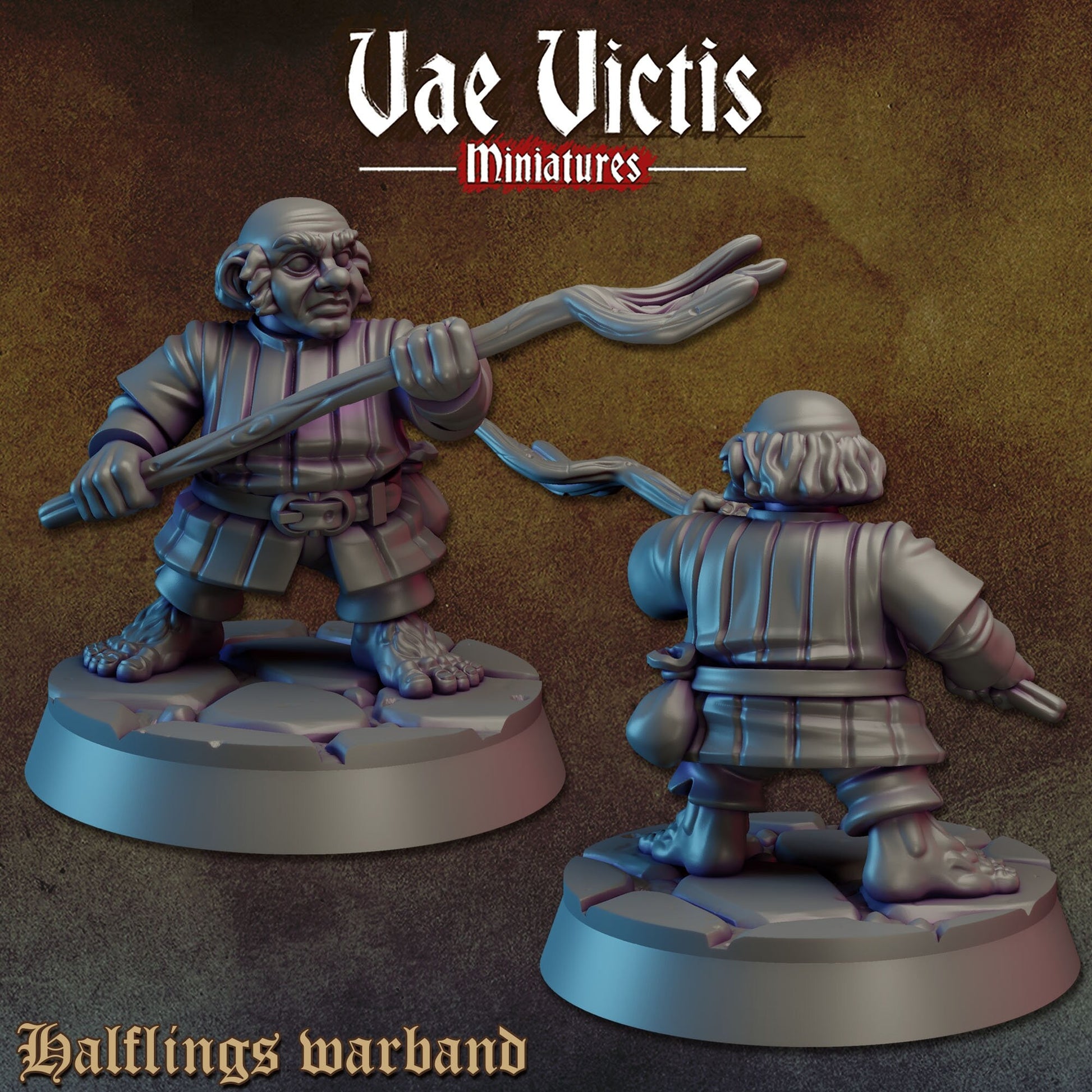 Halfling Warband Set | Vae Victis Miniatures | 32mm Scale Resin Printed Tabletop RPG Figures for Tabletop Roleplaying or Wargaming