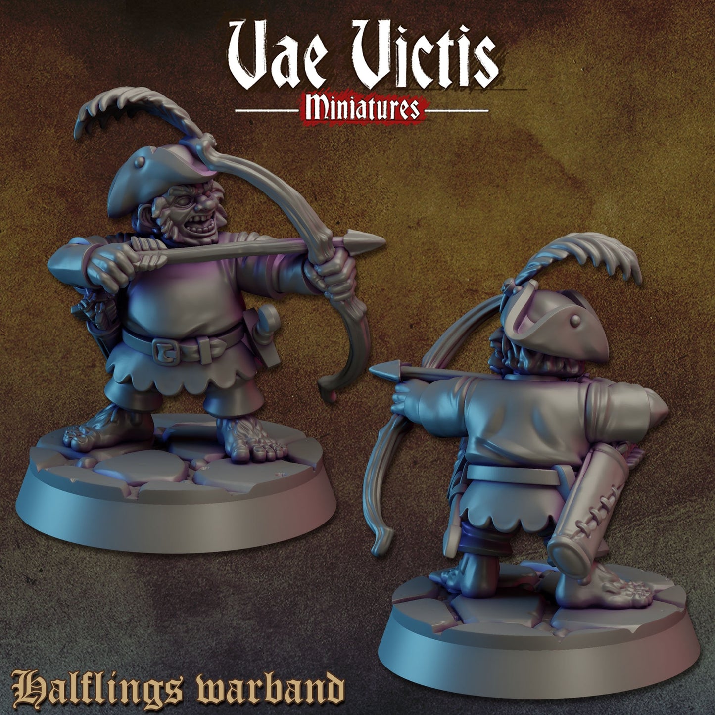 Halfling Warband Set | Vae Victis Miniatures | 32mm Scale Resin Printed Tabletop RPG Figures for Tabletop Roleplaying or Wargaming
