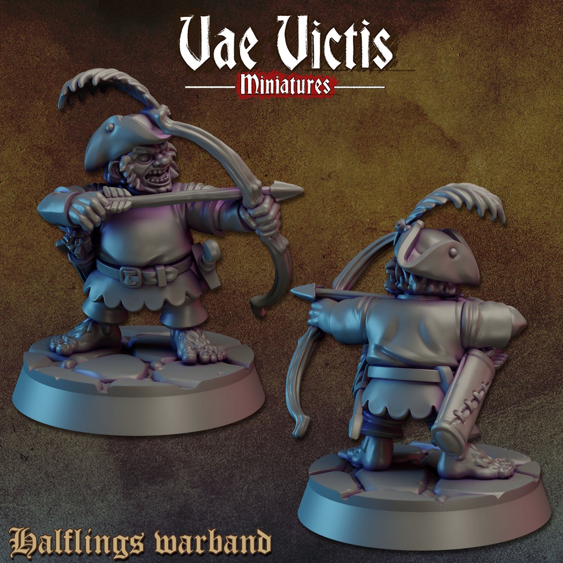 Halfling Warband Set | Vae Victis Miniatures | 32mm Scale Resin Printed Tabletop RPG Figures for Tabletop Roleplaying or Wargaming