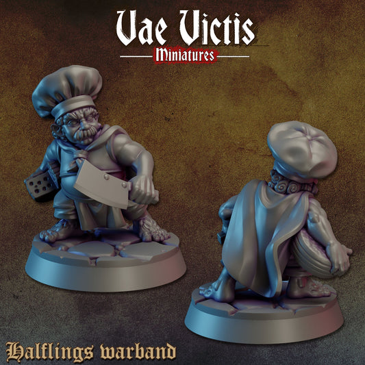 Halfling Cook | Vae Victis Miniatures | 32mm Scale Resin Printed Tabletop RPG Figures for Tabletop Roleplaying or Wargaming