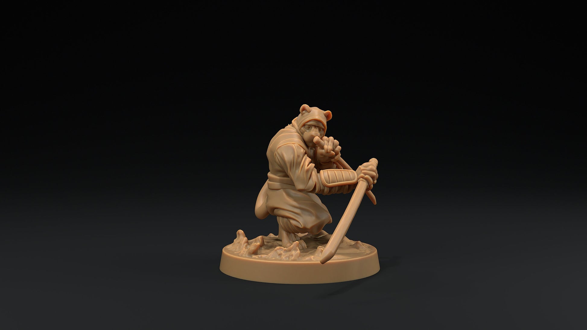 Paw Clan Ninjas Set | Dragon Trappers Lodge | Hero Hunters Lodge | 32mm Scale Resin Printed Tabletop RPG Figure For DND and TTRPGs