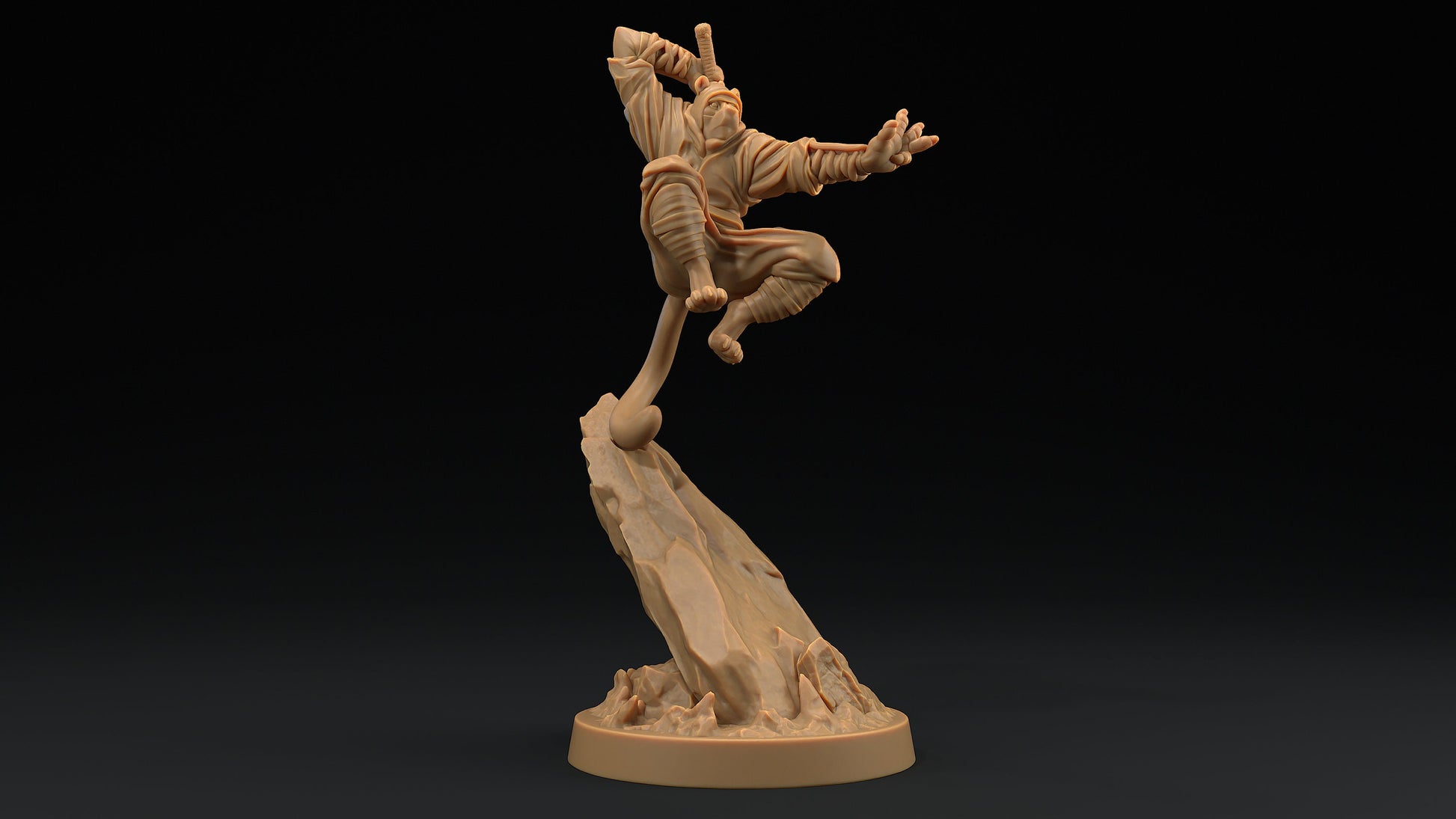 Paw Clan Ninjas Set | Dragon Trappers Lodge | Hero Hunters Lodge | 32mm Scale Resin Printed Tabletop RPG Figure For DND and TTRPGs