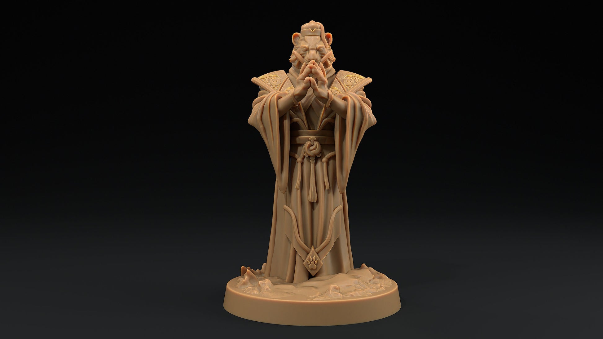 Jiao, The Paw Clan Boss | Dragon Trappers Lodge | Hero Hunters Lodge | 32mm Scale Resin Printed Tabletop RPG Figure For DND and TTRPGs