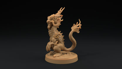 Collectible Lung Ferret Drake | Dragon Trappers Lodge | 32mm Scale Resin Printed Tabletop RPG Figure For DND and TTRPGs