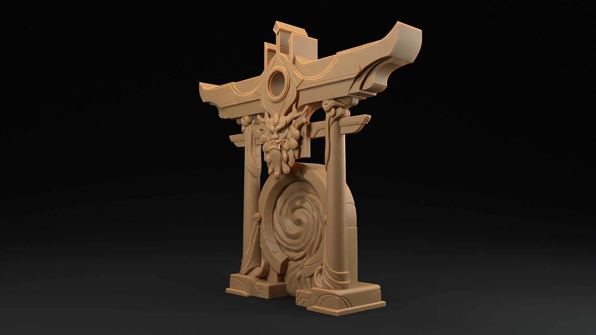 Tori Gate Terrain | Dragon Trappers Lodge | Chosen Of The Kami | 32mm Scale Resin Printed Tabletop RPG Figure For DND and TTRPGs