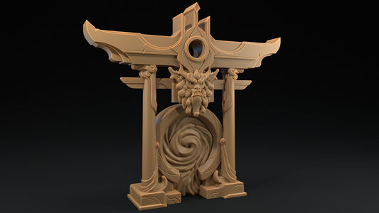Tori Gate Terrain | Dragon Trappers Lodge | Chosen Of The Kami | 32mm Scale Resin Printed Tabletop RPG Figure For DND and TTRPGs