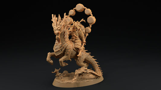 Kirin Mounted Samurai Celestial | Dragon Trappers Lodge | Chosen Of The Kami | 32mm Scale Resin Printed Tabletop RPG Figure For DND