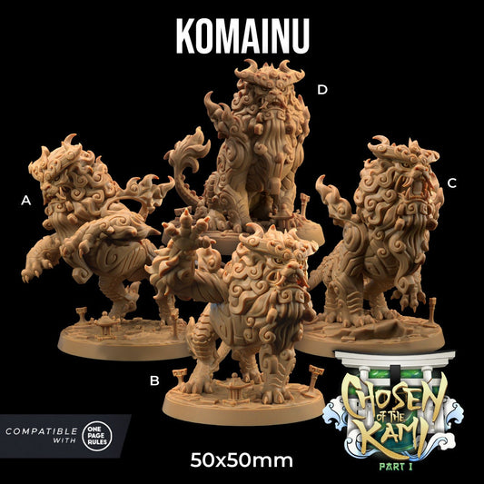 Komainu | Dragon Trappers Lodge | Chosen Of The Kami | 32mm Scale Resin Printed Tabletop RPG Figure For DND