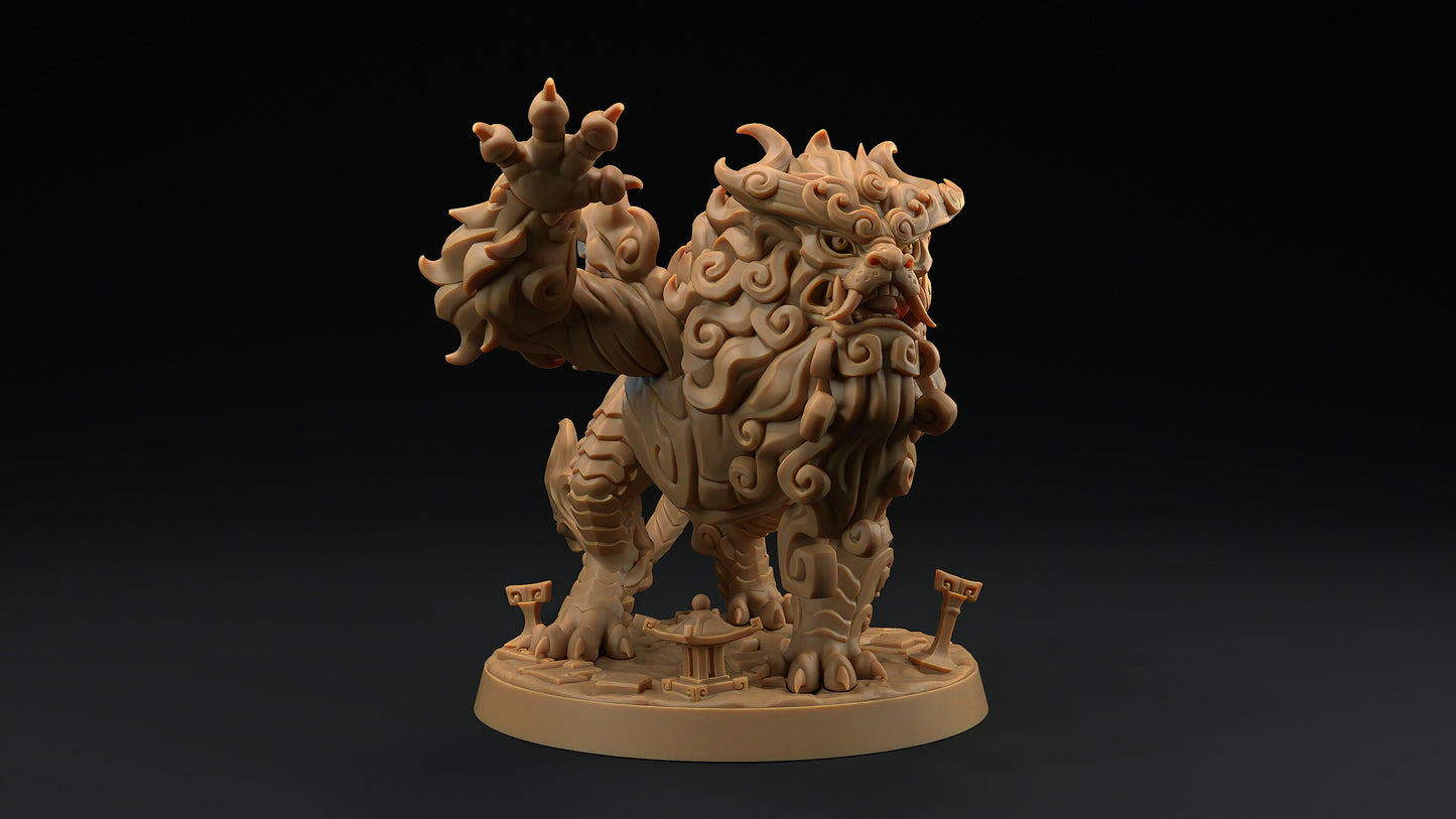 Komainu | Dragon Trappers Lodge | Chosen Of The Kami | 32mm Scale Resin Printed Tabletop RPG Figure For DND