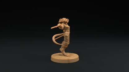 Millie, The Ratfolk Fencer | Dragon Trappers Lodge | Hunt for The Last Sea Angel | 32mm Scale Resin Printed Tabletop RPG Figure For DND
