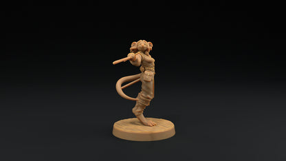 Millie, The Ratfolk Fencer | Dragon Trappers Lodge | Hunt for The Last Sea Angel | 32mm Scale Resin Printed Tabletop RPG Figure For DND