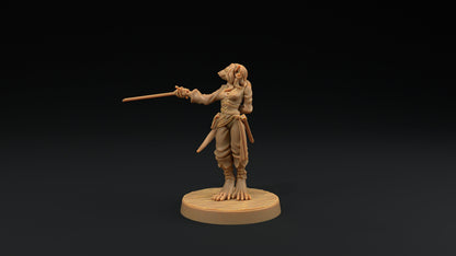 Millie, The Ratfolk Fencer | Dragon Trappers Lodge | Hunt for The Last Sea Angel | 32mm Scale Resin Printed Tabletop RPG Figure For DND