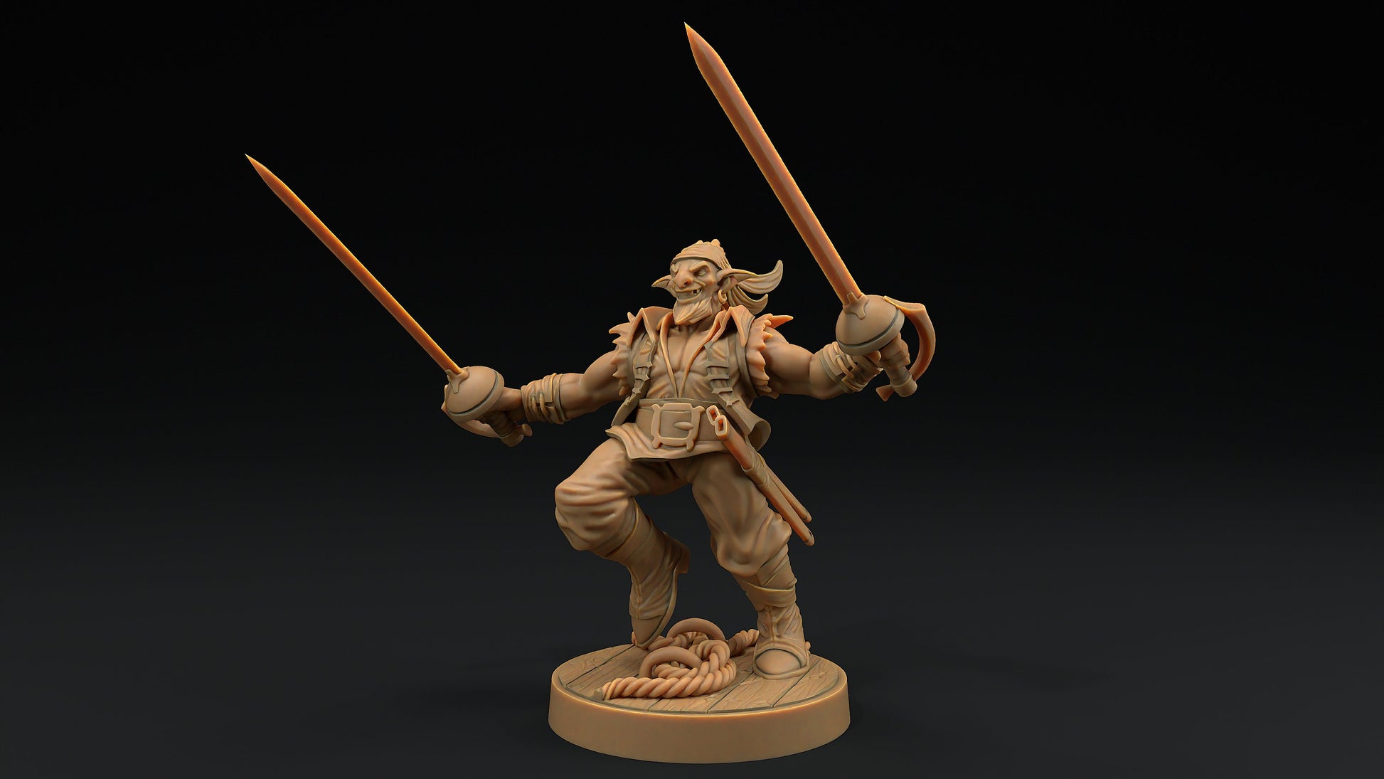 Hobgoblin Pirates Set | Dragon Trappers Lodge | Hunt for The Last Sea Angel | 32mm Scale Resin Printed Tabletop RPG Figure For DND