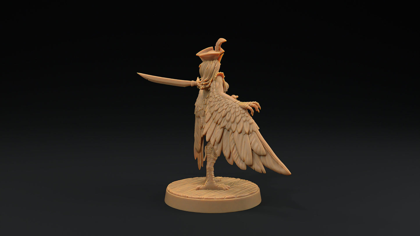 Harpy Pirates Set | Dragon Trappers Lodge | Hunt for The Last Sea Angel | 32mm Scale Resin Printed Tabletop RPG Figure For DND