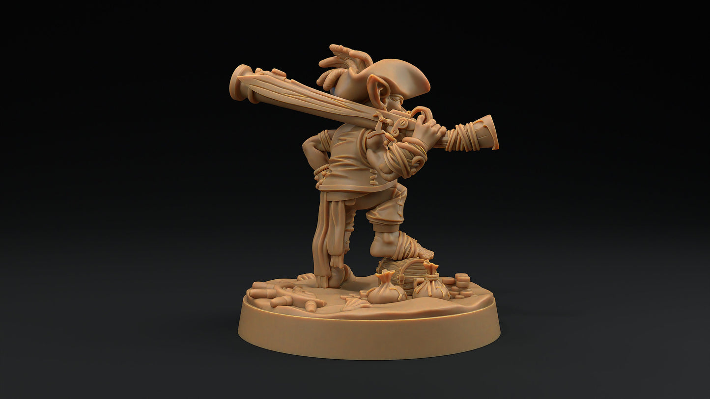 Goblin Pirates Set | Dragon Trappers Lodge | Hunt for The Last Sea Angel | 32mm Scale Resin Printed Tabletop RPG Figure For DND