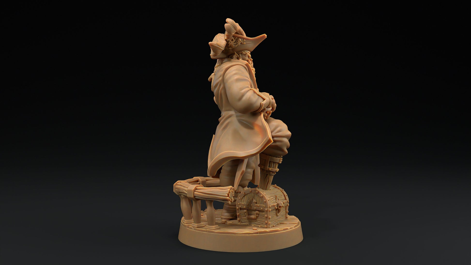 Captain Mobius | Dragon Trappers Lodge | Hunt for The Last Sea Angel | 32mm Scale Resin Printed Tabletop RPG Figure For DND