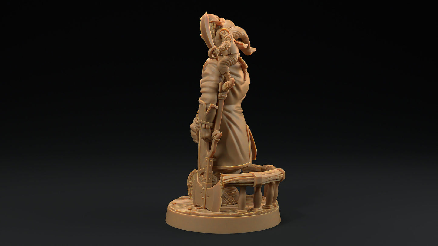 Captain Mobius | Dragon Trappers Lodge | Hunt for The Last Sea Angel | 32mm Scale Resin Printed Tabletop RPG Figure For DND