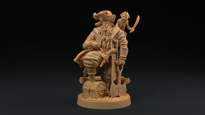 Captain Mobius | Dragon Trappers Lodge | Hunt for The Last Sea Angel | 32mm Scale Resin Printed Tabletop RPG Figure For DND