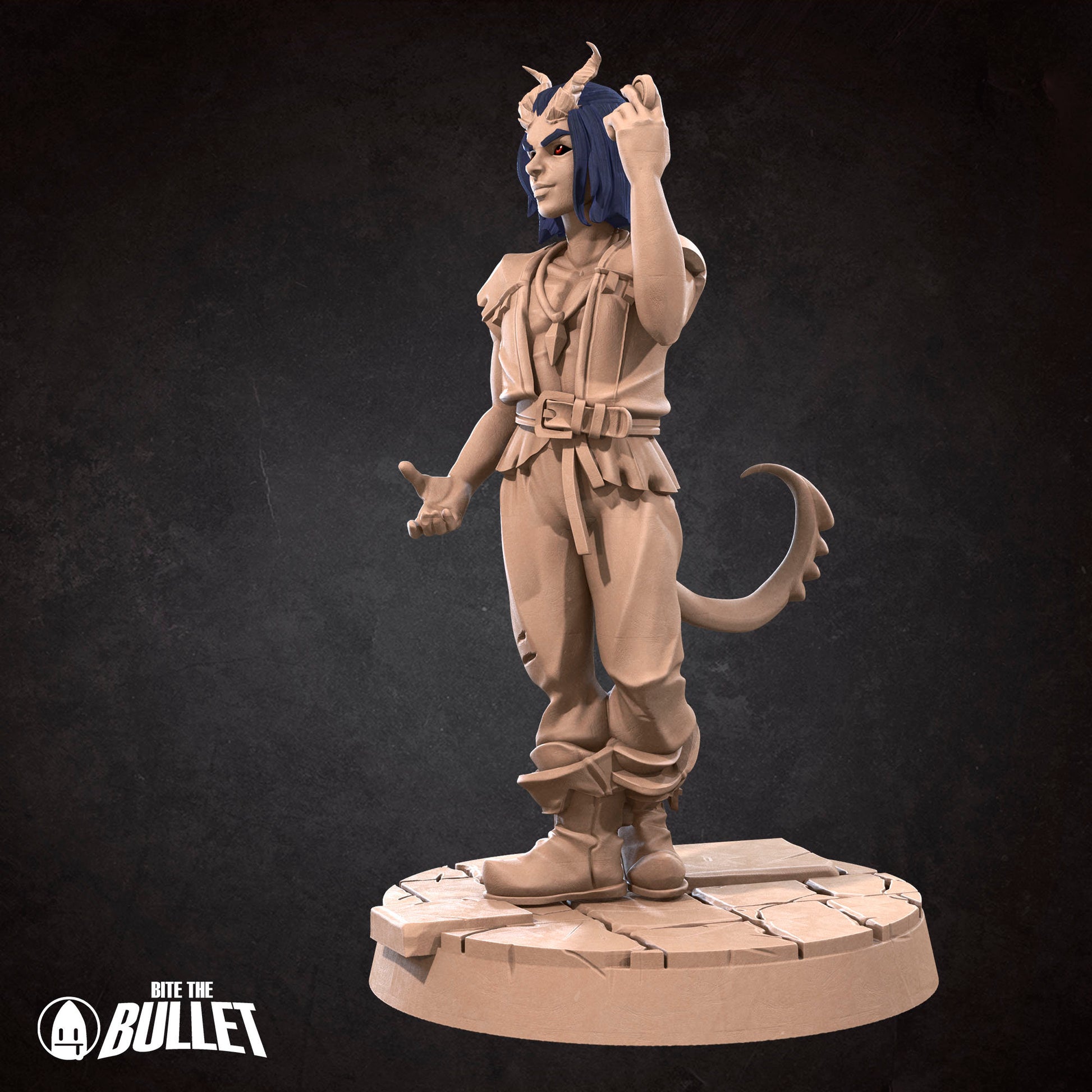 Tiefling Children Set | Bite The Bullet | 35mm Scale | Resin Printed Tabletop RPG Miniature Figures | DND | 5E