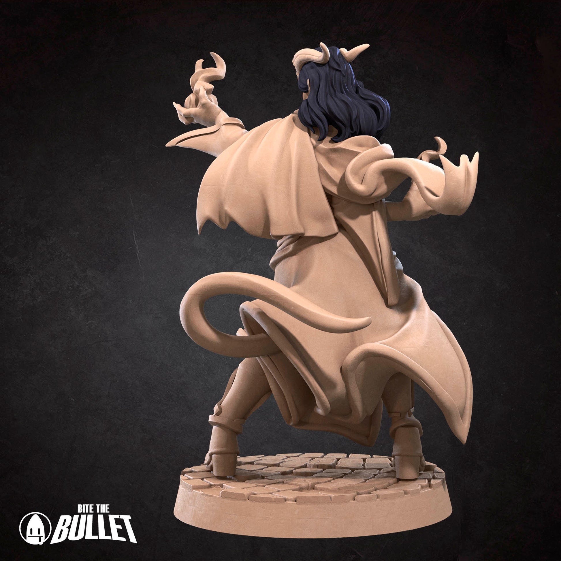 Tiefling Sorceress | Bite The Bullet | 35mm Scale | Resin Printed Tabletop RPG Miniature Figures | DND | 5E