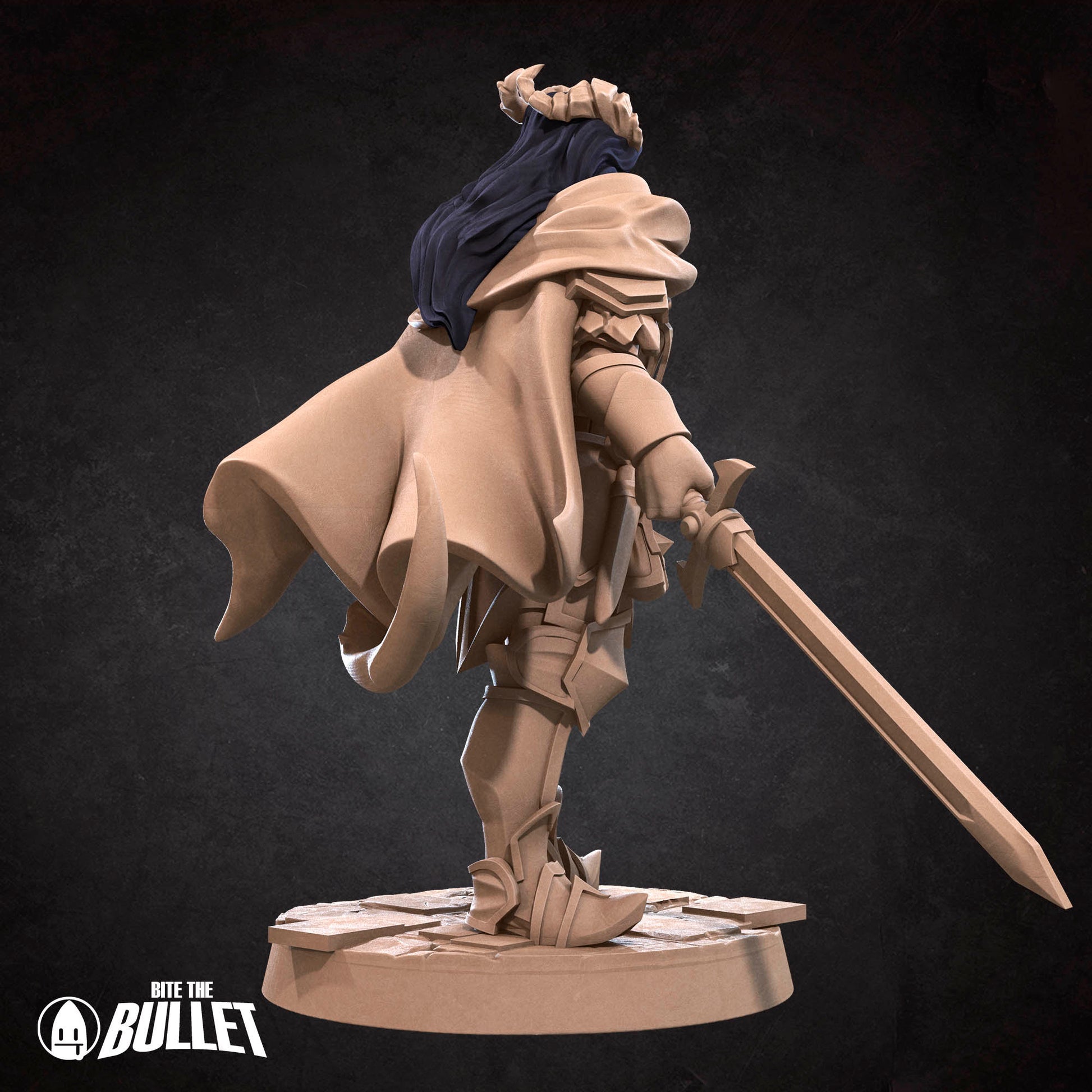 Tiefling Paladin | Bite The Bullet | 35mm Scale | Resin Printed Tabletop RPG Miniature Figures | DND | 5E