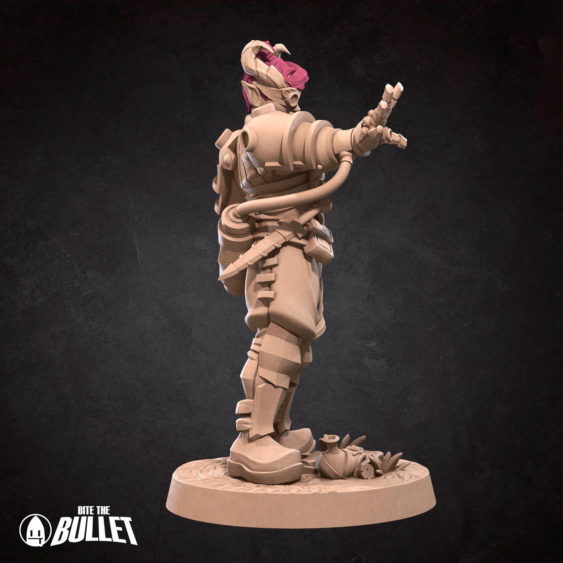 Tiefling Artificer | Bite The Bullet | 35mm Scale | Resin Printed Tabletop RPG Miniature Figures | DND | 5E