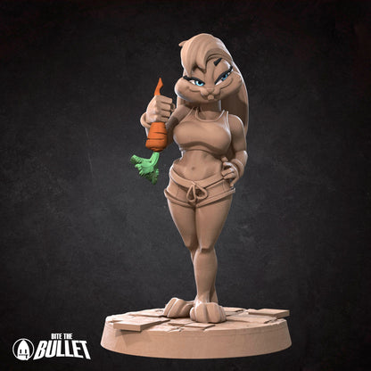 Harengon Kathy Bunny | NSFW Version | Bite The Bullet | 35mm Scale | Resin Printed Tabletop RPG Miniature Figures | DND | 5E