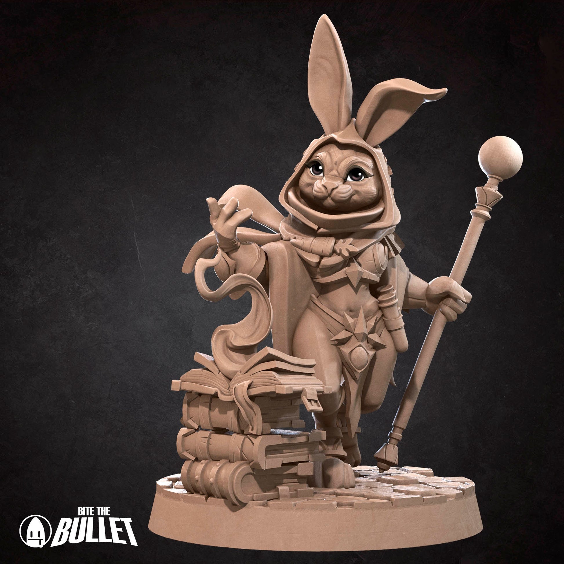 Harengon Wizard | Bite The Bullet | 35mm Scale | Resin Printed Tabletop RPG Miniature Figures | DND | 5E