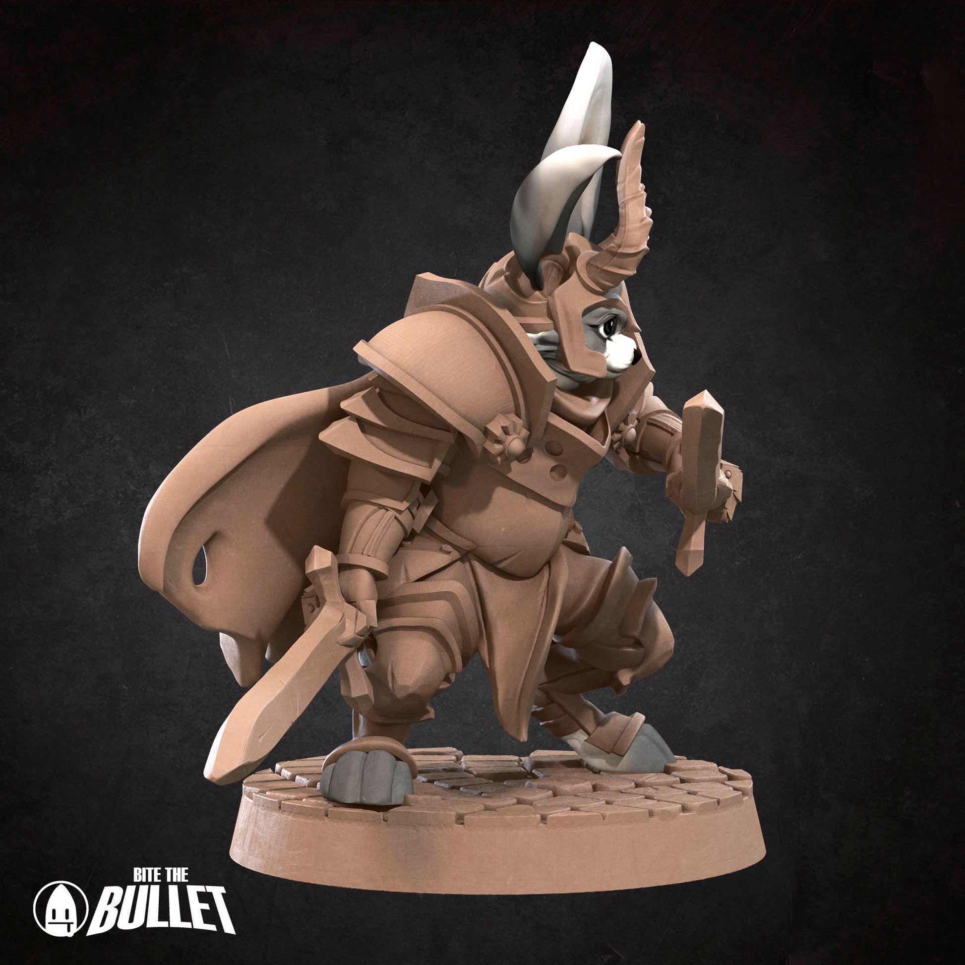 Harengon Warrior | Bite The Bullet | 35mm Scale | Resin Printed Tabletop RPG Miniature Figures | DND | 5E