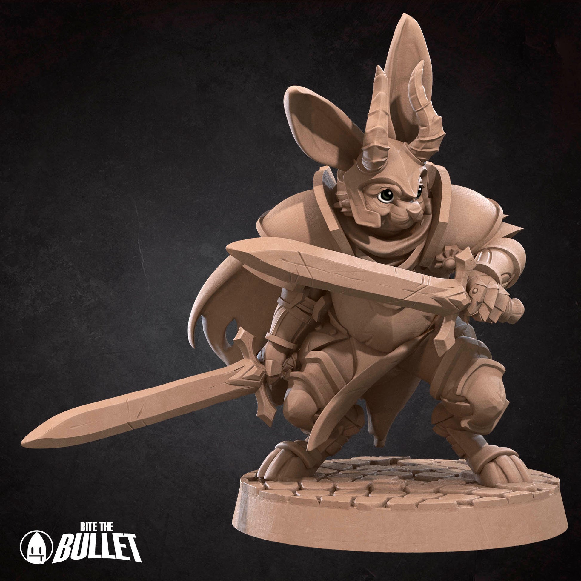 Harengon Warrior | Bite The Bullet | 35mm Scale | Resin Printed Tabletop RPG Miniature Figures | DND | 5E