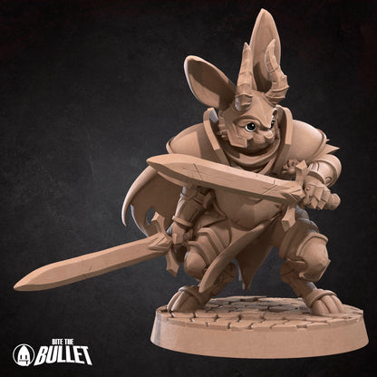 Harengon Warrior | Bite The Bullet | 35mm Scale | Resin Printed Tabletop RPG Miniature Figures | DND | 5E