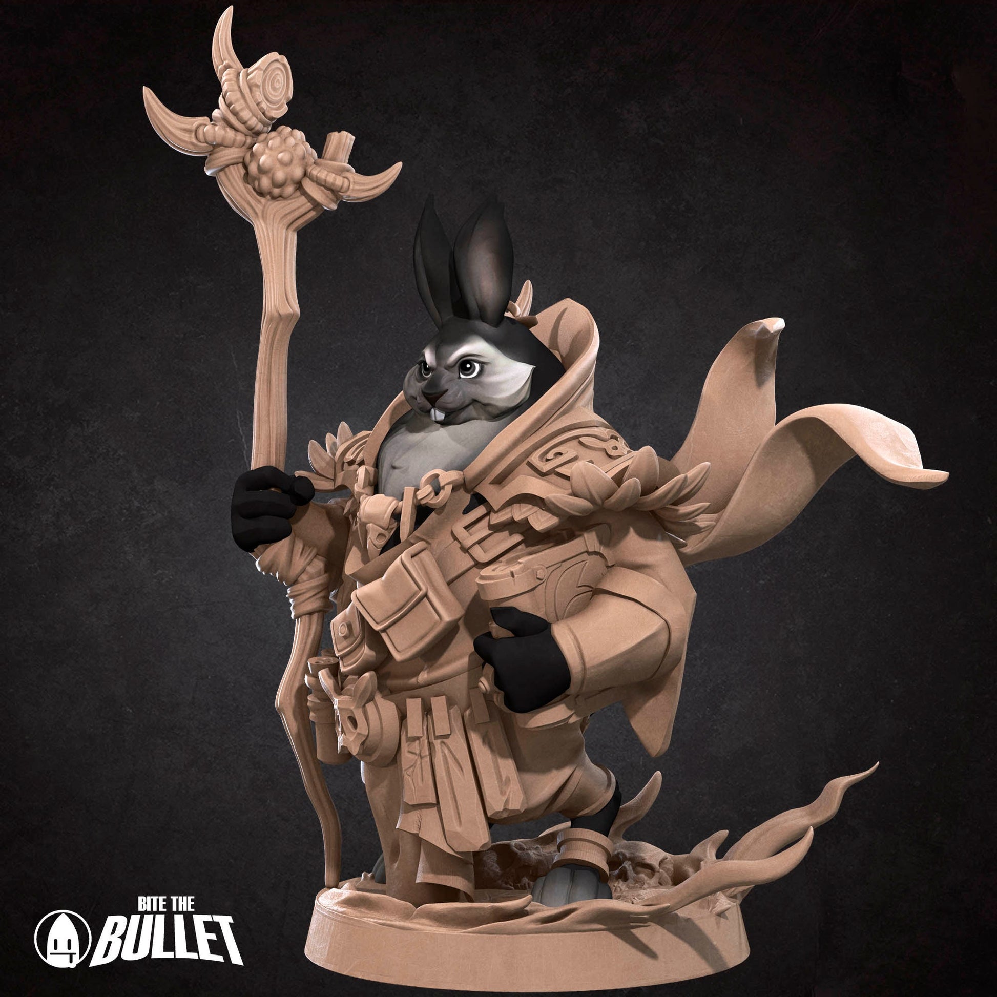 Harengon Warlock | Bite The Bullet | 35mm Scale | Resin Printed Tabletop RPG Miniature Figures | DND | 5E