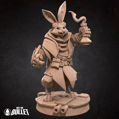 Harengon Artificer | Bite The Bullet | 35mm Scale | Resin Printed Tabletop RPG Miniature Figures | DND | 5E