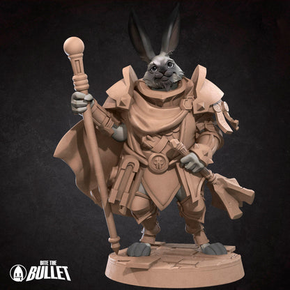 Harengon Cleric | Bite The Bullet | 35mm Scale | Resin Printed Tabletop RPG Miniature Figures | DND | 5E