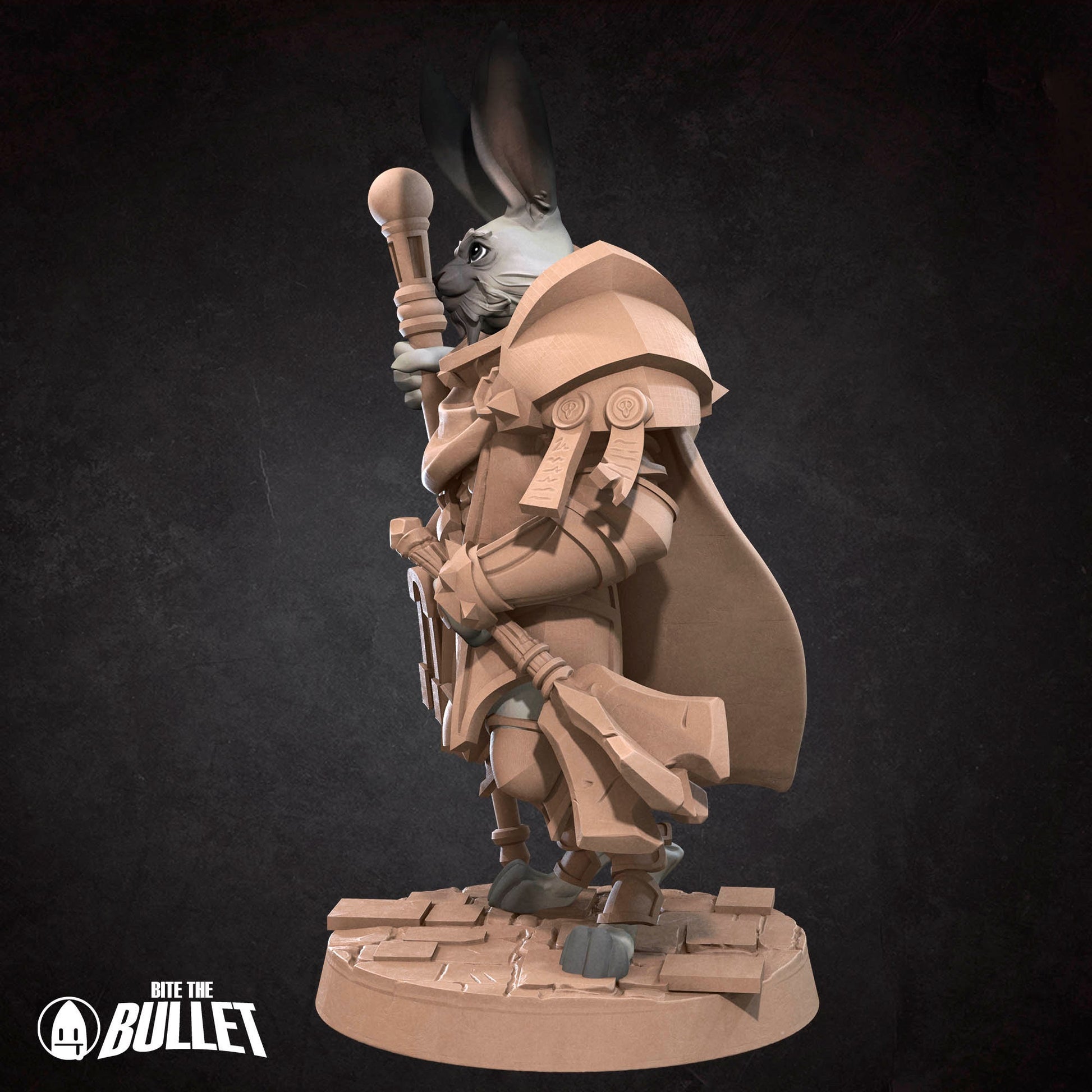 Harengon Cleric | Bite The Bullet | 35mm Scale | Resin Printed Tabletop RPG Miniature Figures | DND | 5E