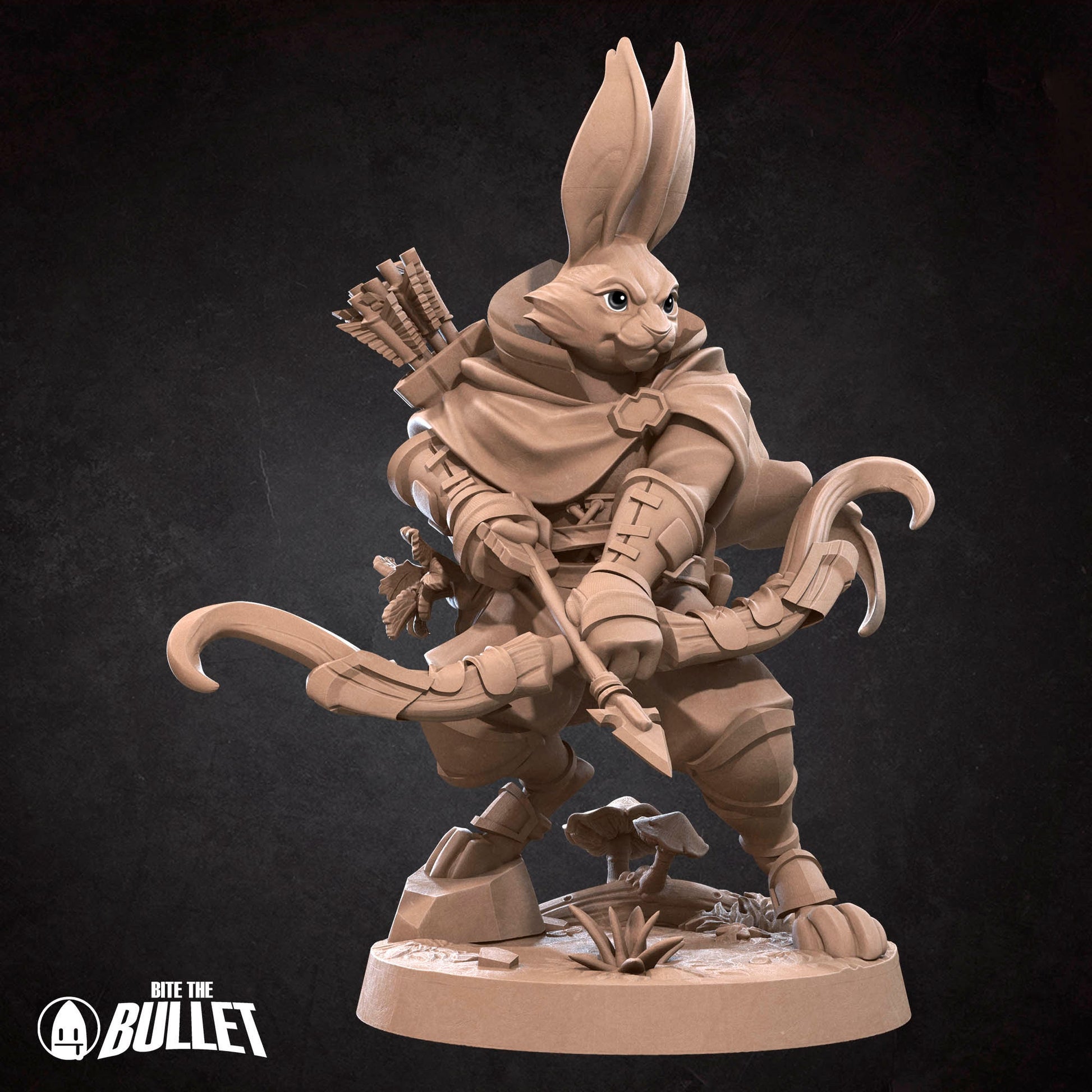 Harengon Ranger | Bite The Bullet | 35mm Scale | Resin Printed Tabletop RPG Miniature Figures | DND | 5E
