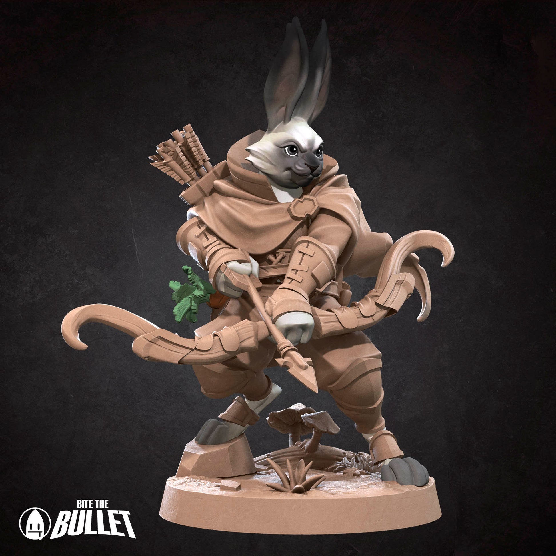Harengon Ranger | Bite The Bullet | 35mm Scale | Resin Printed Tabletop RPG Miniature Figures | DND | 5E