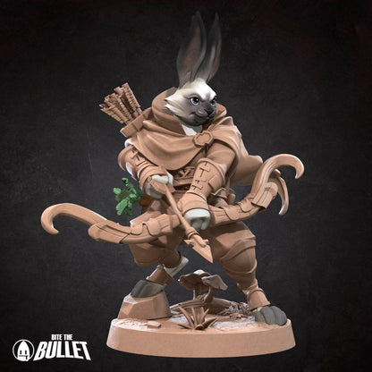 Harengon Ranger | Bite The Bullet | 35mm Scale | Resin Printed Tabletop RPG Miniature Figures | DND | 5E