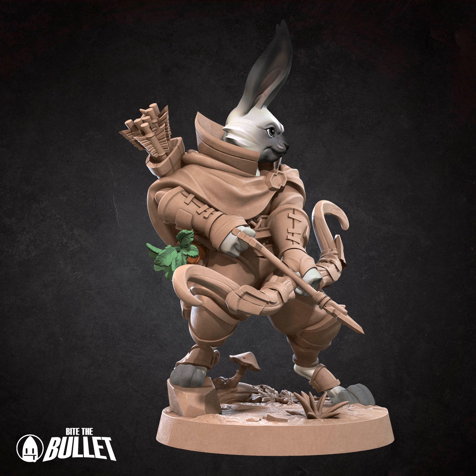 Harengon Ranger | Bite The Bullet | 35mm Scale | Resin Printed Tabletop RPG Miniature Figures | DND | 5E