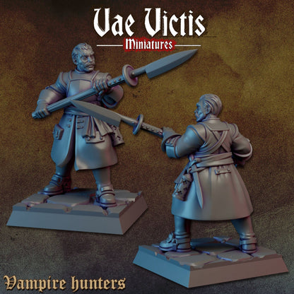 Vampire Hunters Set | Vae Victis Miniatures | 32mm Scale Resin Printed Tabletop RPG Figures for Tabletop Roleplaying or Wargaming