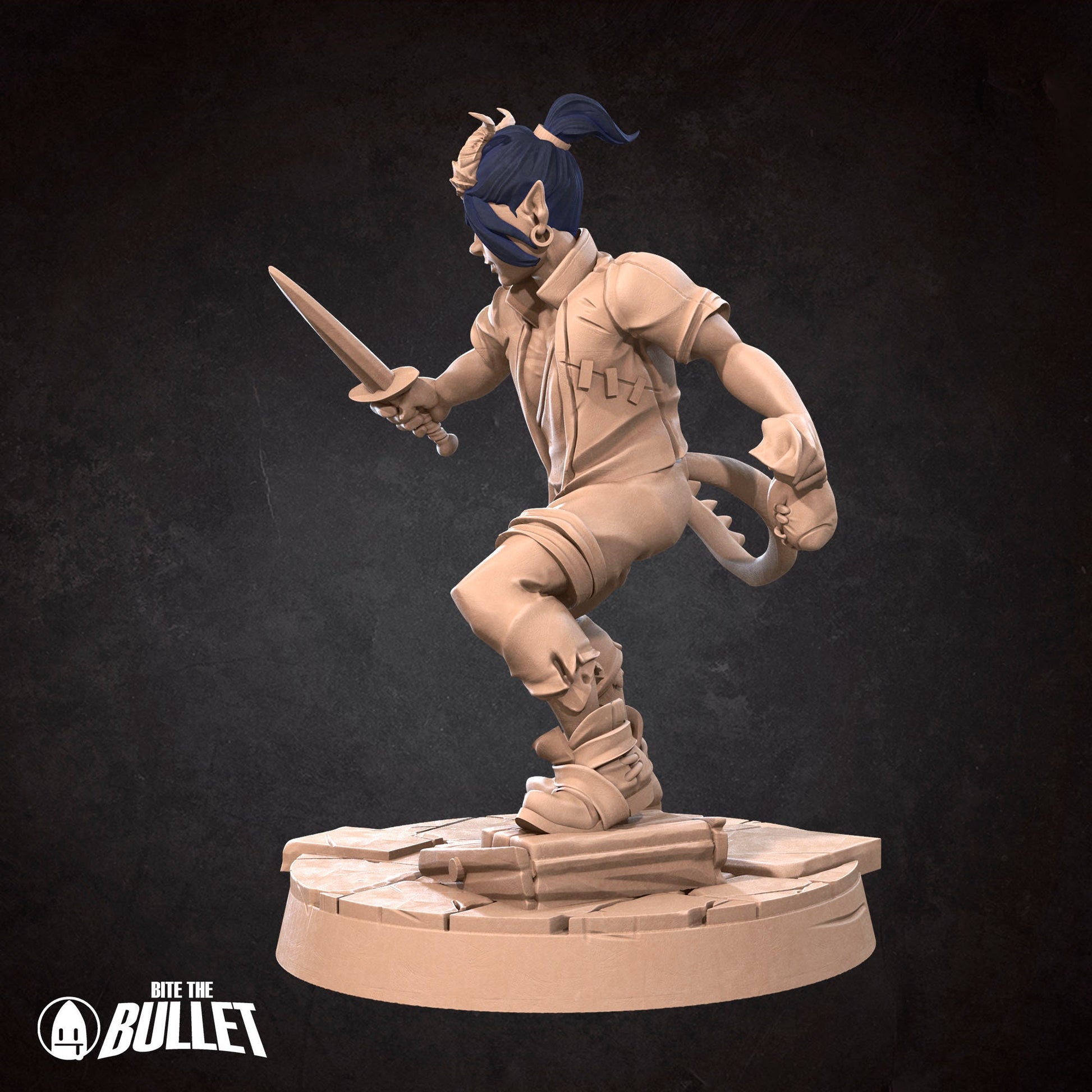 Tiefling Children Set | Bite The Bullet | 35mm Scale | Resin Printed Tabletop RPG Miniature Figures | DND | 5E