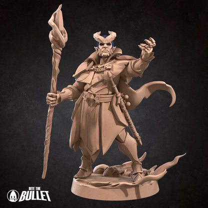 Tiefling Warlock | Bite The Bullet | 35mm Scale | Resin Printed Tabletop RPG Miniature Figures | DND | 5E