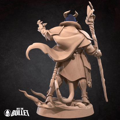 Tiefling Warlock | Bite The Bullet | 35mm Scale | Resin Printed Tabletop RPG Miniature Figures | DND | 5E