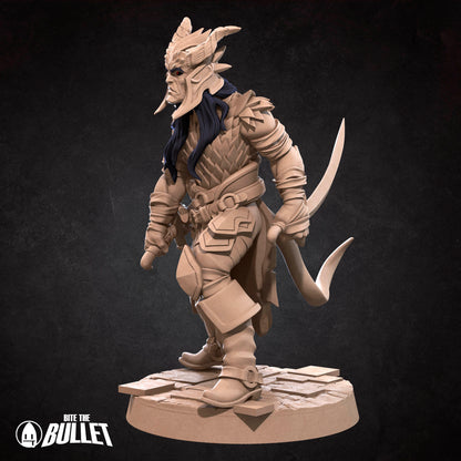 Tiefling Rogue | Bite The Bullet | 35mm Scale | Resin Printed Tabletop RPG Miniature Figures | DND | 5E