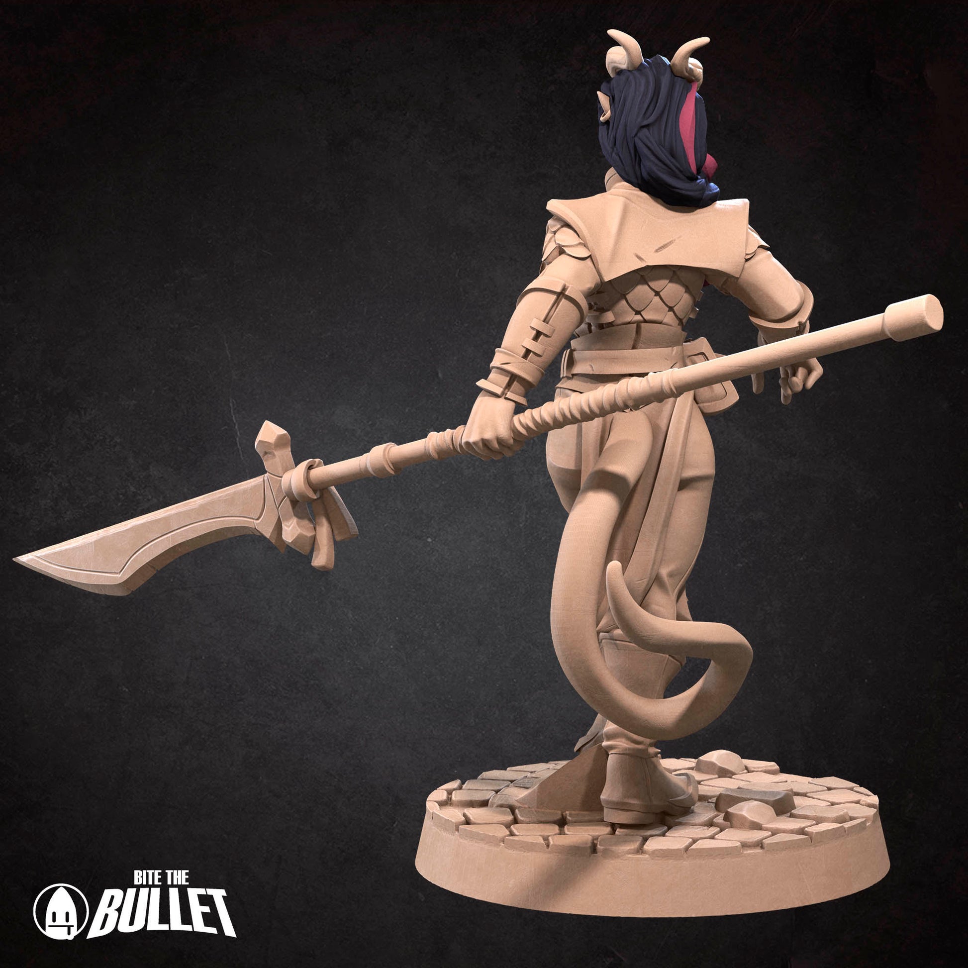Tiefling Fighter | Bite The Bullet | 35mm Scale | Resin Printed Tabletop RPG Miniature Figures | DND | 5E