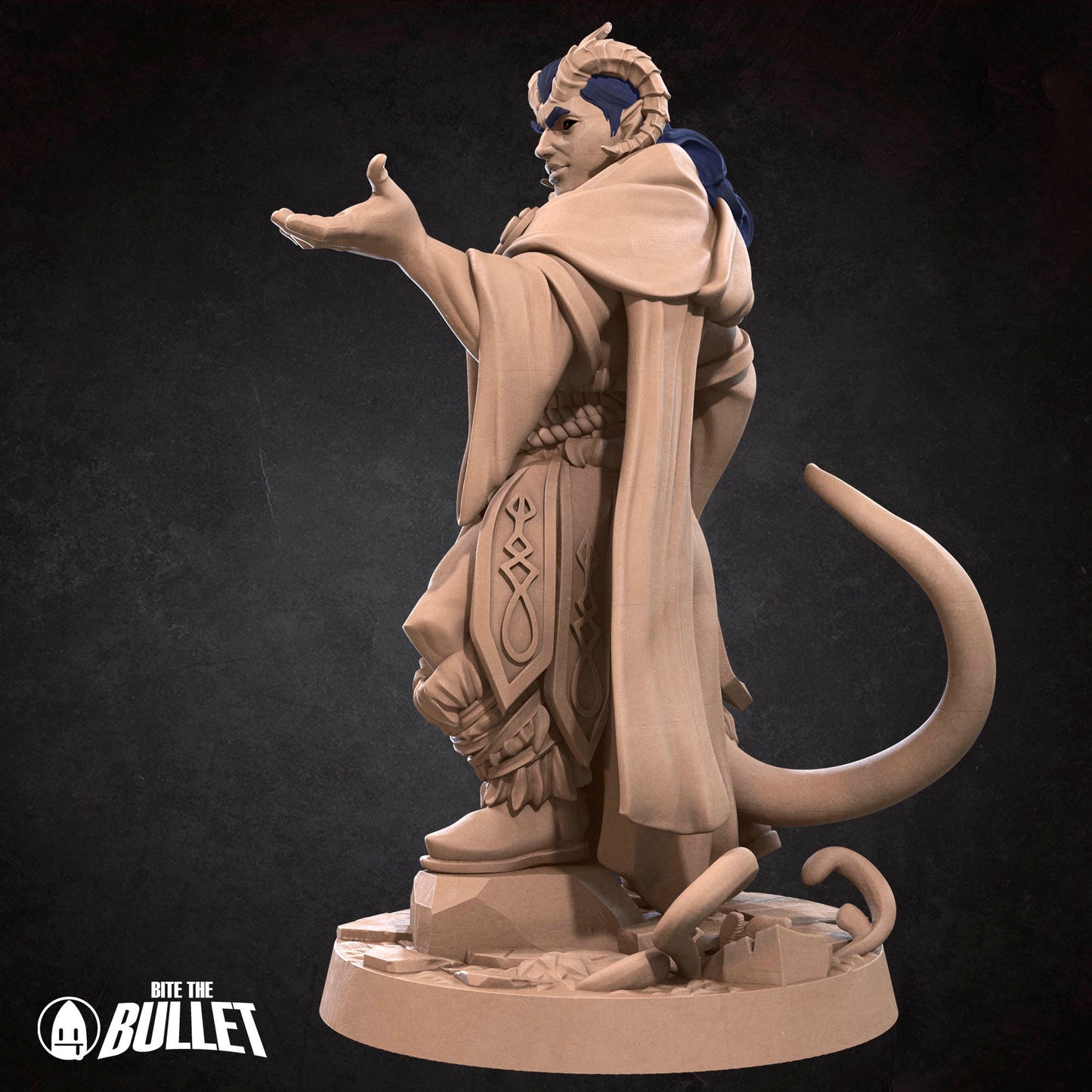 Tiefling Druid | Bite The Bullet | 35mm Scale | Resin Printed Tabletop RPG Miniature Figures | DND | 5E