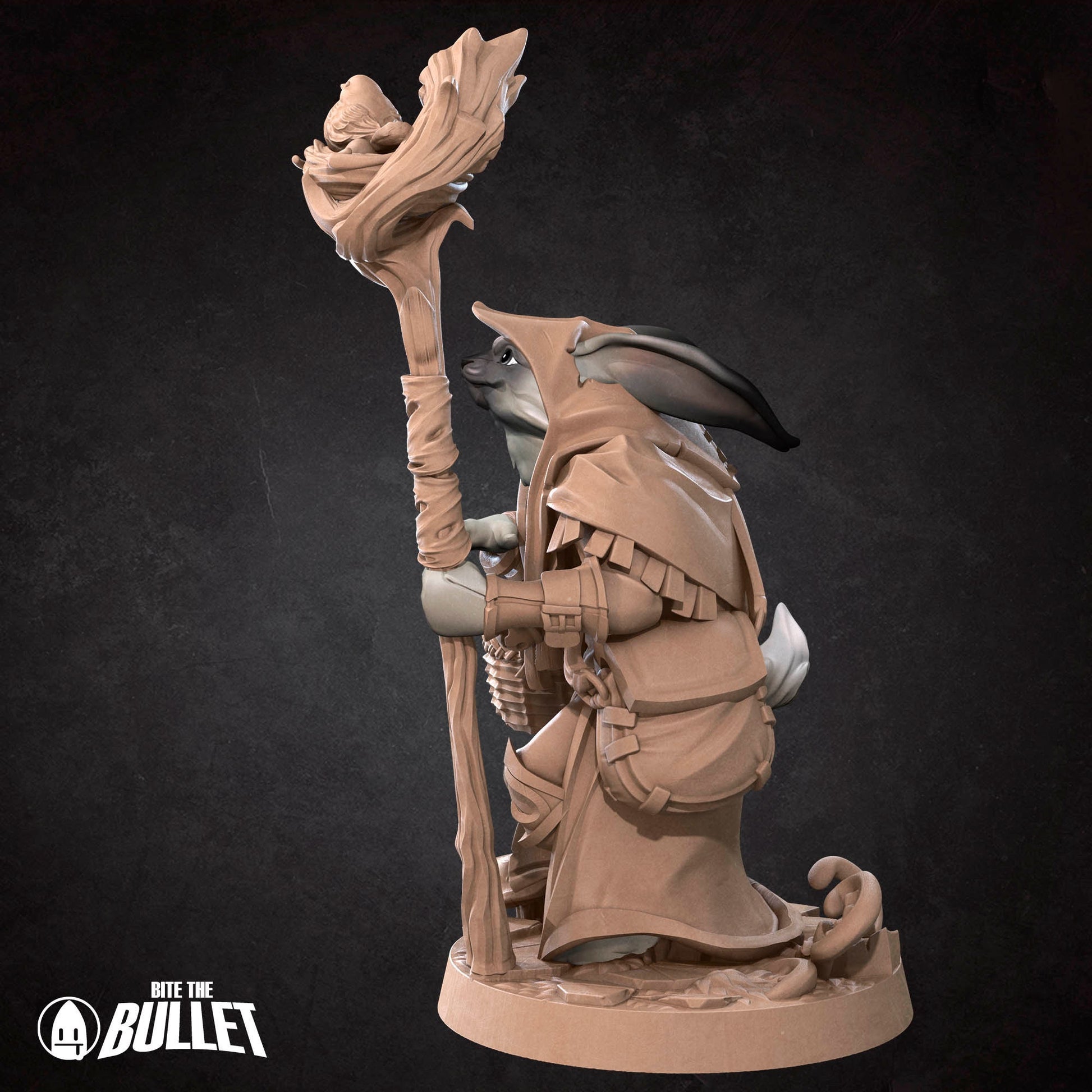 Harengon Druid | Bite The Bullet | 35mm Scale | Resin Printed Tabletop RPG Miniature Figures | DND | 5E