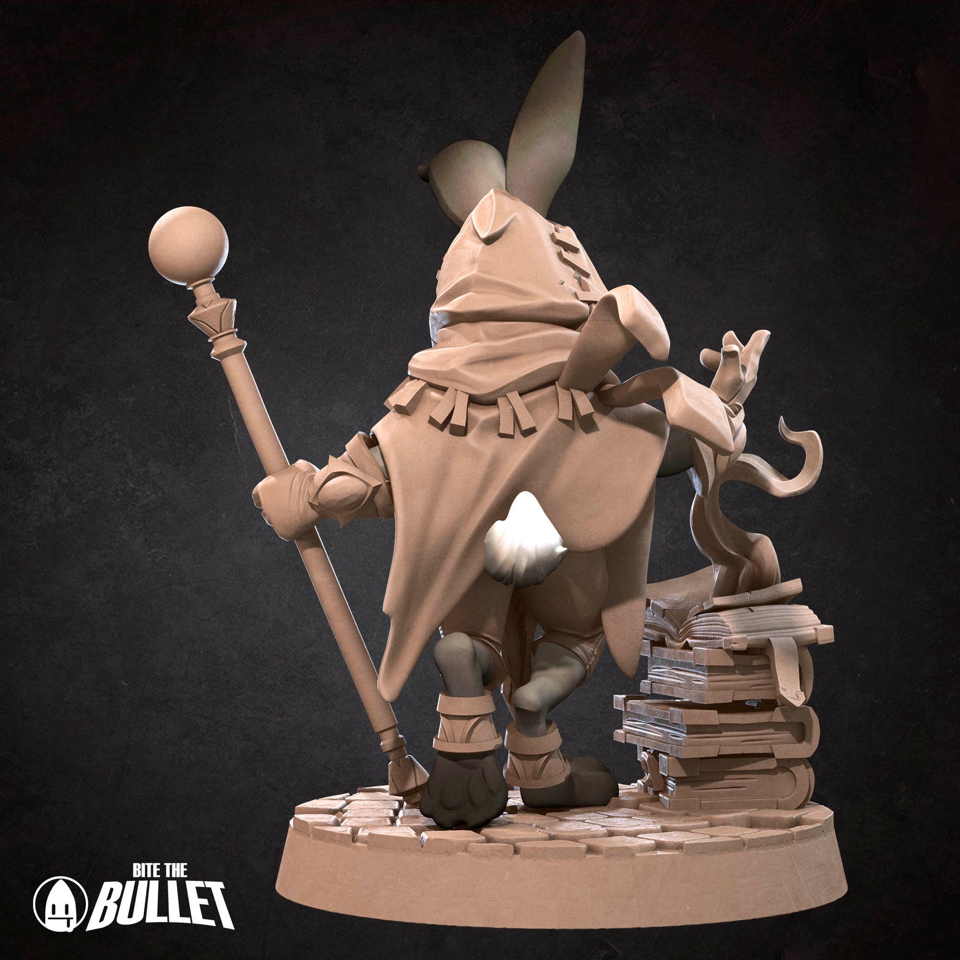 Harengon Wizard | Bite The Bullet | 35mm Scale | Resin Printed Tabletop RPG Miniature Figures | DND | 5E